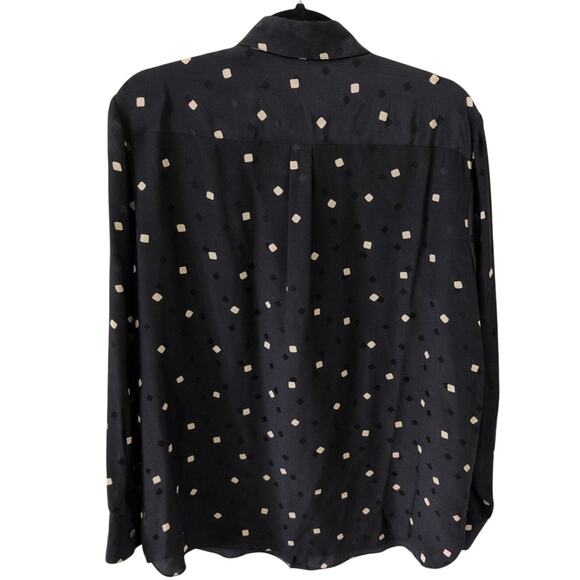 Theory Classic Straight Shirt in Square Silk Size XL - Picture 3 of 4